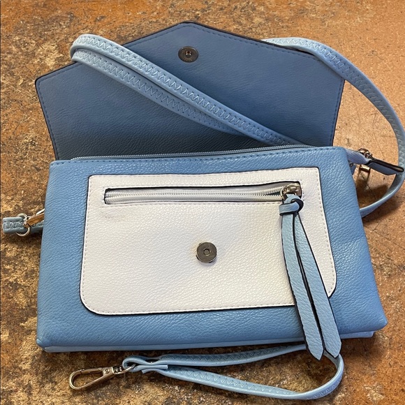 Kate Spade Light Blue and White Crossbody Bag - Picture 3 of 4